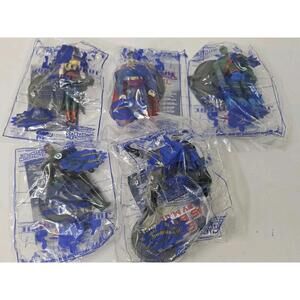DC JUSTICE LEAGUE SUBWAY KID'S MEAL TOYS - LOT OF 5 SEALED - 2002 - NOS